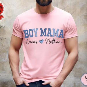 Custom Boy Mama shirt Personalized Mom shirt Custom Mama shirt With Kids NamesMama tee 2