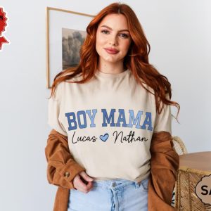 Custom Boy Mama shirt Personalized Mom shirt Custom Mama shirt With Kids NamesMama tee 3