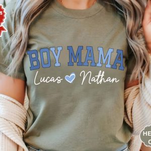 Custom Boy Mama shirt, Personalized Mom shirt, Custom Mama shirt With Kids Names,Mama tee