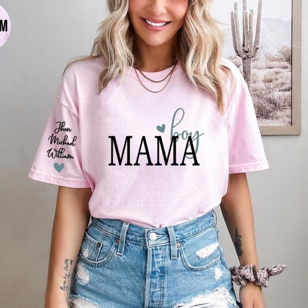 Personalized Boy Mama Shirt With Kid NamesComfort Colors Custom Mama Tshirt Personalized Mom Shirt Mothers Day Gift Mom Birthday Gift 1