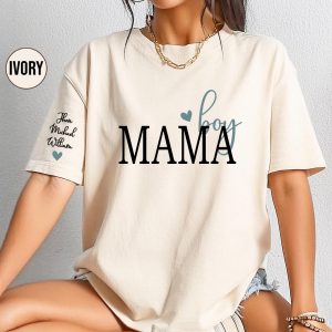 Personalized Boy Mama Shirt With Kid Names,Comfort Colors, Custom Mama Tshirt, Personalized Mom Shirt, Mothers Day Gift, Mom Birthday Gift